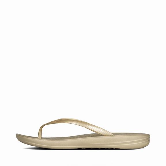 FitFlop Dámská Sandály S Odděleným Palcem Zlaté - IQUSHION Ergonomic CZ-246798